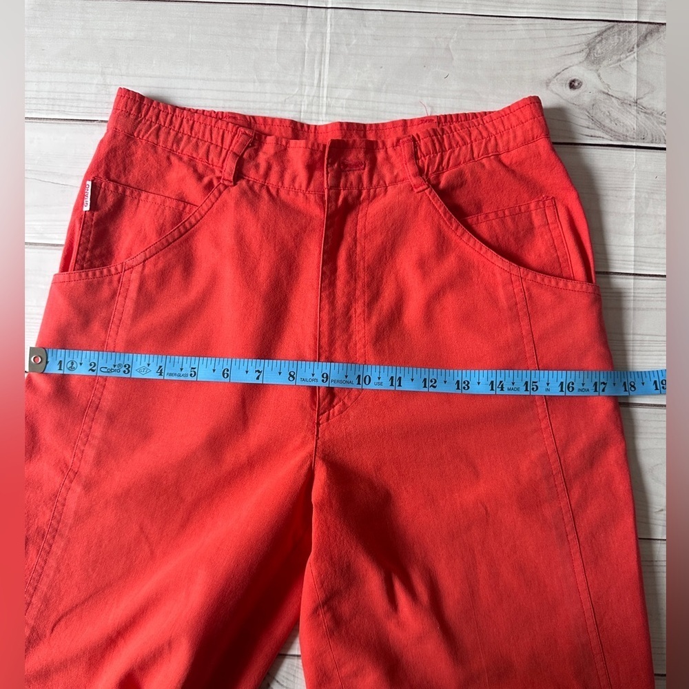 Vintage 1980s Gitano High-Waisted Red Tapered Pants - Size 5/6 Retro Office - Picture 8 of 9